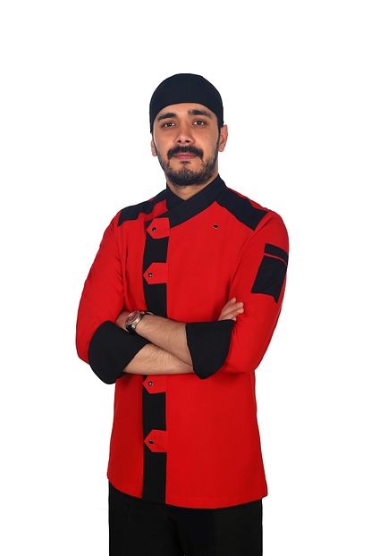 Bayram Is Elbiseleri Erkek Siyah Detayli Kirmizi Is Forma Trendyol