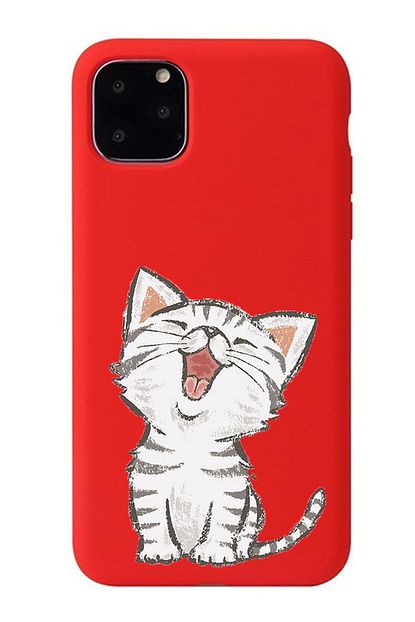 Pofhi Xiaomi Redmi Note 7 Sevimli Kedi Kirmizi Premium Telefon Kilifi Trendyol