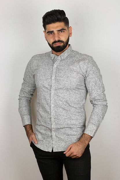 Shehba Plus Barko Erkek Desenli Gomlek Trendyol