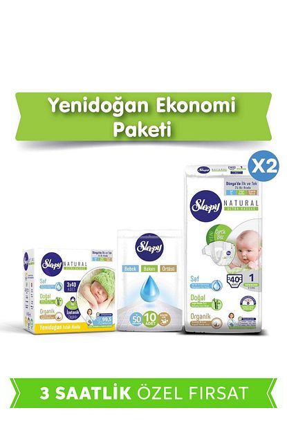 Sleepy Natural Bebek Bezi 1 Numara Yenidogan Ekonomi Paketi Trendyol