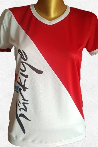 Modapalace Unisex Cocuk Kirmizi Beyaz Kanat Baskili Turkiye Spor Tisort Trendyol