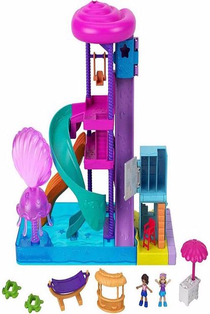 mattel polly pocket pollyville kaydirakli su parki oyuncak seti fiyati yorumlari trendyol