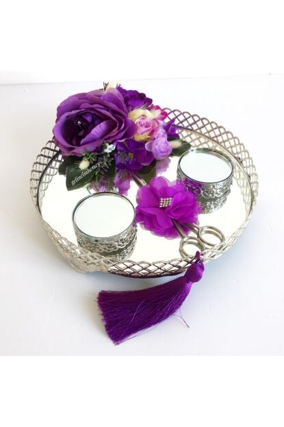 Gelincimhersey Aynali Cicekli Ozel Tasarim Yuzuk Yukselticili Soz Nisan Tepsisi Trendyol