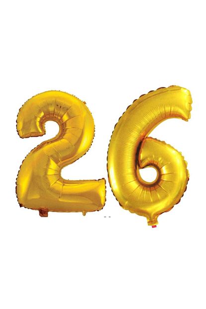 Parti 26 Yas Sayi Folyo Balon Altin 90cm Trendyol