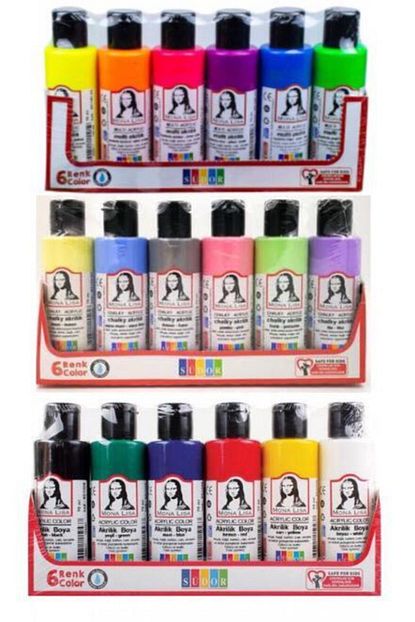Sudor Mona Lisa 70ml Akrilik Boya Seti 18 Li 18 Renk Trendyol