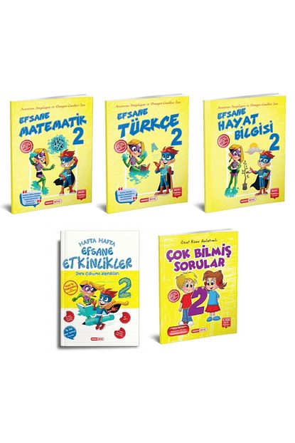 Kirmizi Beyaz Yayinlari Kirmizi Beyaz 2 Sinif Efsane Takim Cok Bilmis Sorular Seti 5 Kitap Trendyol