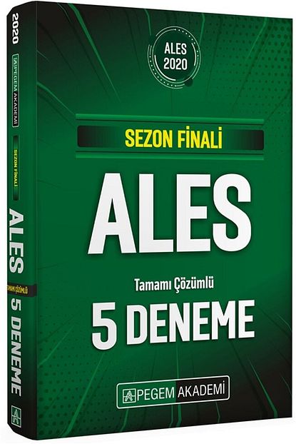 Pegem Yayinlari 2020 Ales Sezon Finali Tamami Cozumlu 5 Deneme Trendyol