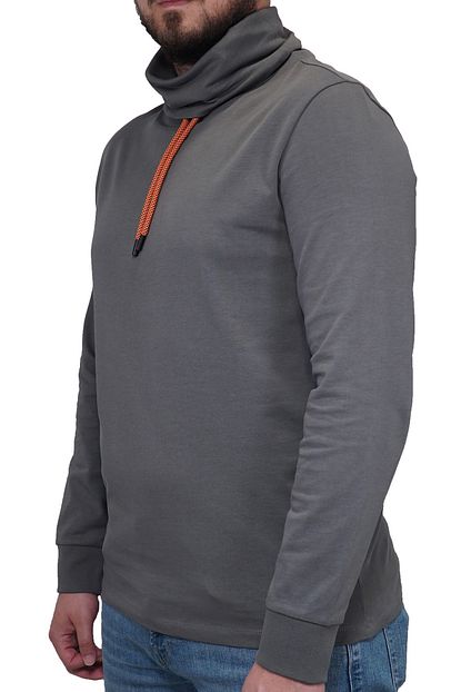 Stonemale Erkek Gri Bogazli Sweatshirt Trendyol
