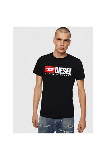Diesel Erkek Siyah T Just Division Logo T Shirt Trendyol
