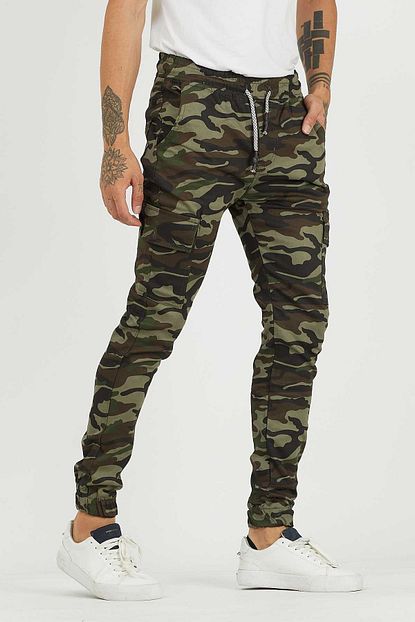 Damga Jeans Erkek Yesil Jogger Kamuflaj Kargo Cep Pantolon Trendyol