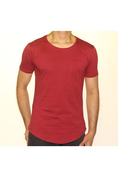 Stile S Erkek Kirmizi Yakasiz T Shirt Trendyol
