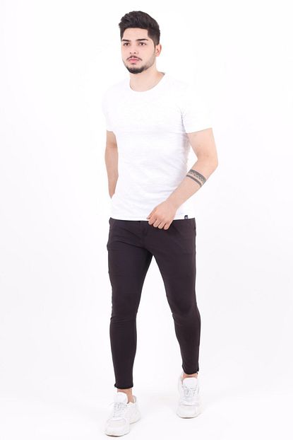 Stil Kombin Erkek Siyah Skinny Fit Fermuarli Dar Paca Esofman Alt Trendyol