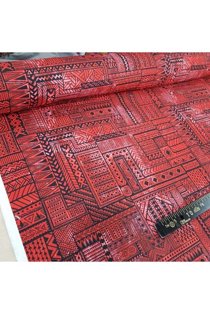 Evimstil Kirmizi Leke Tutmaz Geometrik Desenli Dosemelik Kumas Trendyol