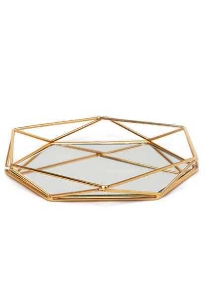 Buyutec Kina Prizma Gold Metal Tepsi Yuzuk Tepsisi Damat Fincan Tepsisi 43x31 Cm Trendyol