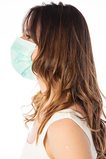 Mask Ultrasonik Yesil 50 Adet Lastikli Burun Telli 3 Katli Cerrahi E Trendyol