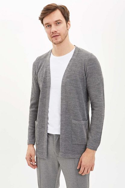 Defacto Erkek Gri Slim Fit Triko Hirka R1438az20au Trendyol