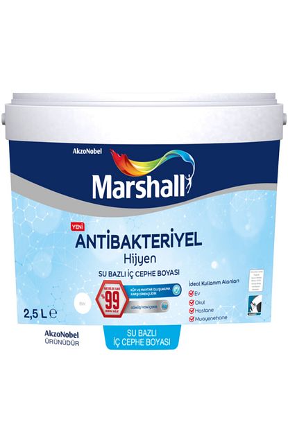 Marshall Antibakteriyel Hijyen Ic Cephe Duvar Boyasi 2 5 Lt Mermer Tozu Fiyati Yorumlari Trendyol