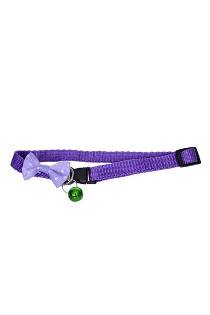 Cado Pet Kucuk Papyonlu Mor Kumas Suslu Kedi Tasmasi Trendyol