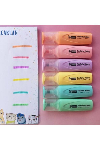 Mikro 6 Renk Pastel Renkler Fosforlu Kalem Trendyol