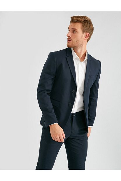 Koton Erkek Siyah Cep Detayli Blazer Ceket Trendyol