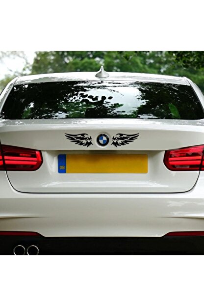 Dijitalya Siyah Arac Logo Kanat Sticker Trendyol