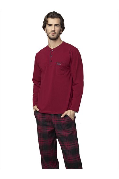 Kly Erkek Bordo Pijama Takimi Trendyol