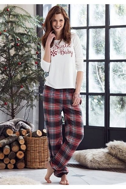 Penyemood Kadin Bej Pijama Takimi Ev Kiyafeti Trendyol