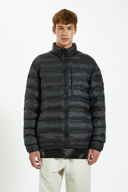 Pull Bear Erkek Siyah Hafif Kumas Sisme Mont 09710531 Trendyol