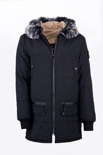 Stoncs Erkek Siyah Soft Sisme Cikarilabilir Parka Trendyol