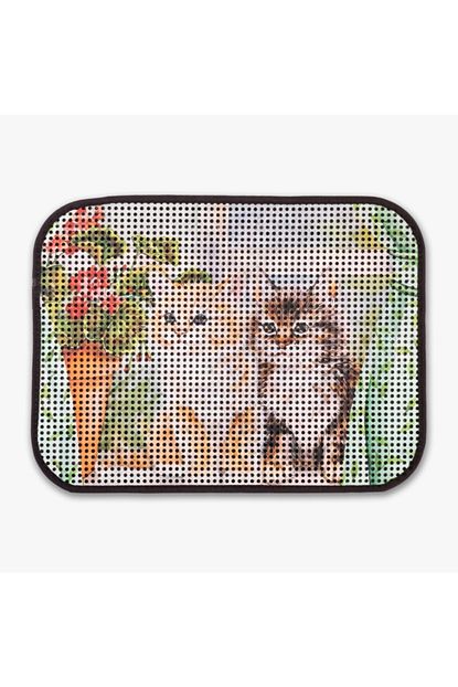 Eryatex Elekli Desenli Kedi Tuvalet Onu Paspasi 60 X 45 Cm Trendyol