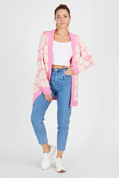 Mio Secret Kadin Pembe Blok Desenli Renkli Hirka Trendyol