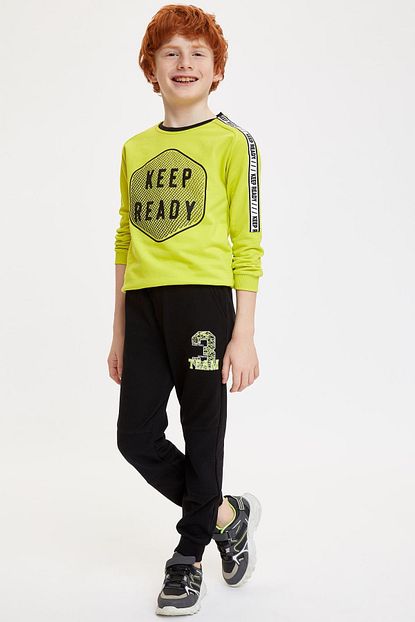 Defacto Erkek Cocuk Slim Fit Baskili Jogger Esofman Alti Trendyol