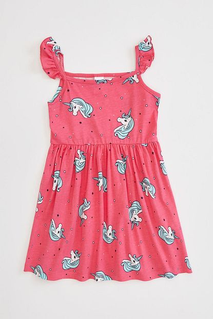 Defacto Kiz Bebek Unicorn Baskili Elbise Trendyol