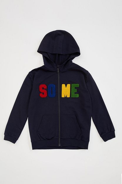 Defacto Erkek Cocuk Fermuarli Kapusonlu Sweatshirt Trendyol