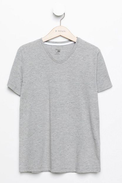Defacto Gri Genc Erkek V Yaka Basic T Shirt Trendyol