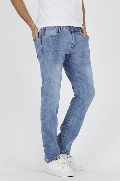 Damga Jeans Erkek Acik Mavi Rahat Kesim Pantolon Trendyol