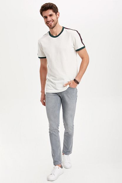Defacto Erkek Gri Kot Pedro Slim Fit Jean Pantolon K8777az 19sm Nm18 Trendyol