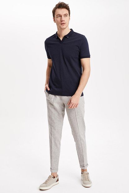 Defacto Erkek Bej Keten Karisim Crop Fit Pantolon K3255az 19sm Bg191 Trendyol