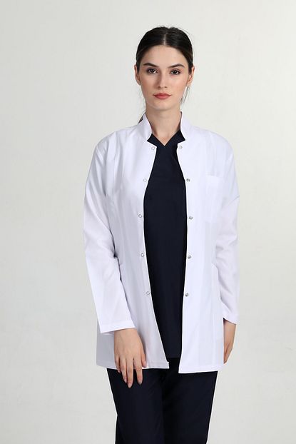 Basak Ceket Boy Beyaz Hakim Yaka Doktor Hemsire Ogretmen Onlugu Trendyol