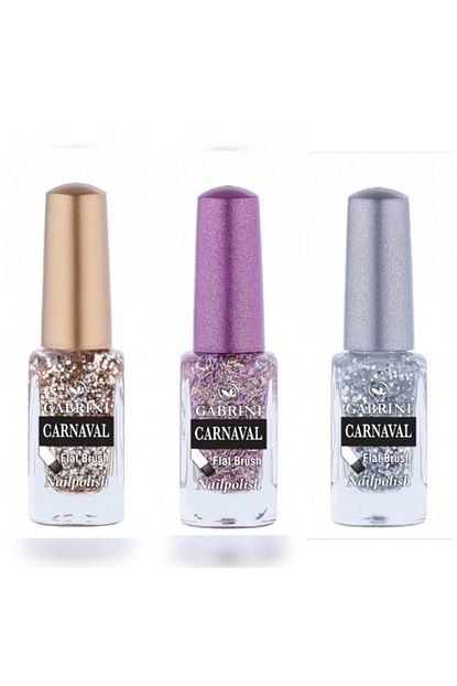 Gabrini Carnaval Nailpolish Simli Oje Set 3 Lu Trendyol