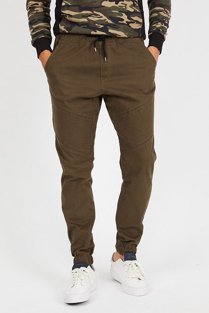 Serseri Jeans Erkek Haki Renk Yandan Cepli Cift Fermuarli Jogger Pacasi Beli Lastikli Pantolon Trendyol