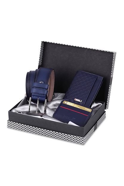 Polo Air Lacivert Dama Desenli Kutulu Erkek Cuzdan Kemer Kartlik Seti Sete 3013 L Trendyol