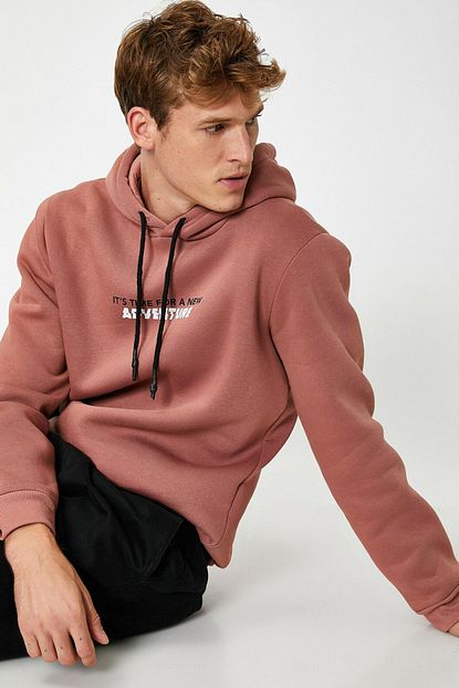 Koton Erkek Pembe Sweatshirt 1kam71070mk Trendyol