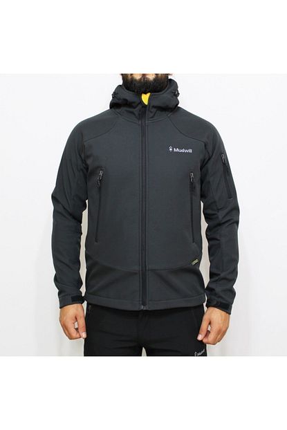 Mudwill Erkek Antrasit Softshell Mont Ceket Trendyol