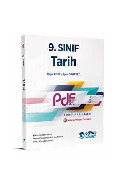 Egitim Vadisi Yayinlari 9 Sinif Pdf Tarih Video Anlatim Destekli 2020 2021 Trendyol