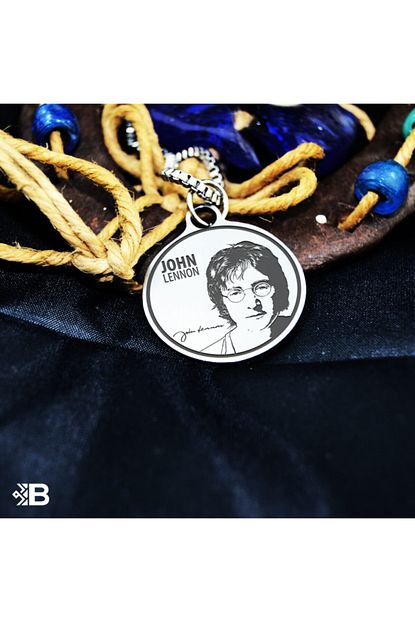 Bayzade John Lennon Yuvarlak Celik Kulplu Kolye Trendyol