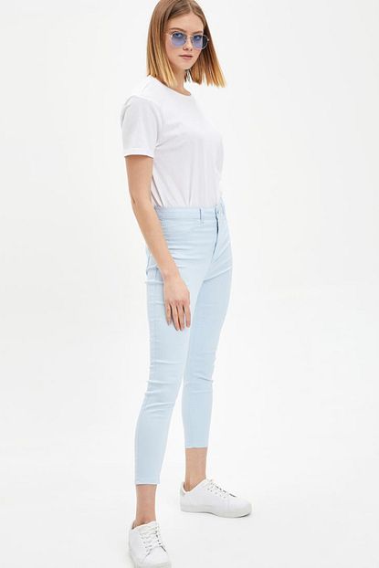 defacto kadin mavi anna super skinny