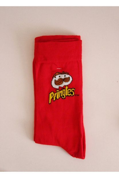 Happy Socks Unisex Kirmizi Capellas Pringles Baskili Corap Trendyol
