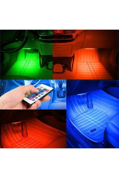 Unikum Fiat Linea Sonrasi Arac Ici Ayak Alti Led Sese Duyarli Rgb 12 Led Kumandali Trendyol