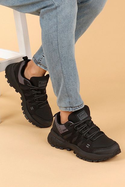 Jump Erkek Siyah Gri Gunluk Spor Ayakkabi 25676 Trendyol